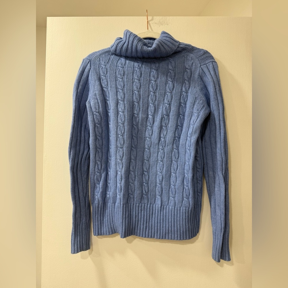 J. Crew Light Blue Turtleneck Sweater